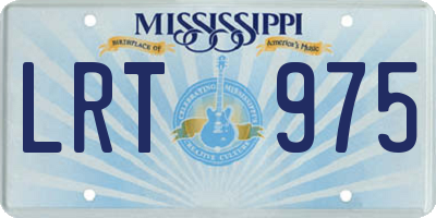 MS license plate LRT975