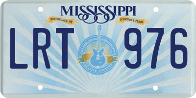 MS license plate LRT976