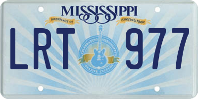 MS license plate LRT977