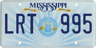 MS license plate LRT995