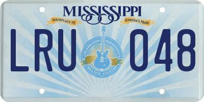 MS license plate LRU048