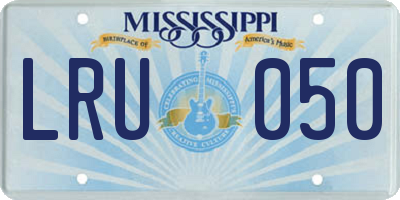 MS license plate LRU050