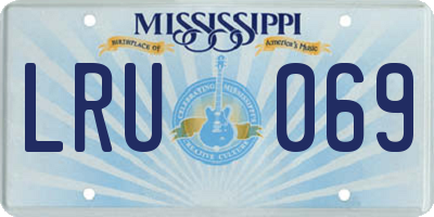 MS license plate LRU069