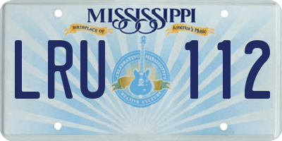MS license plate LRU112