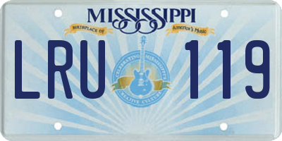 MS license plate LRU119