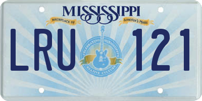 MS license plate LRU121