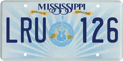 MS license plate LRU126
