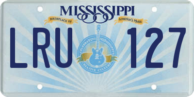 MS license plate LRU127
