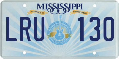 MS license plate LRU130