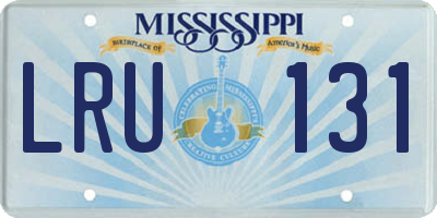 MS license plate LRU131