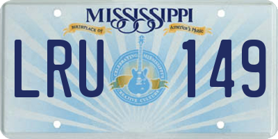 MS license plate LRU149