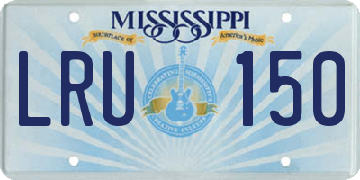 MS license plate LRU150