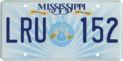 MS license plate LRU152
