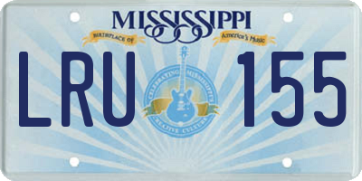 MS license plate LRU155