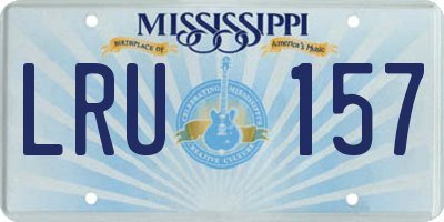 MS license plate LRU157