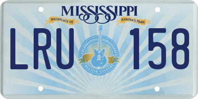MS license plate LRU158