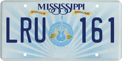 MS license plate LRU161
