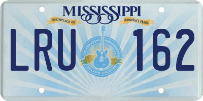 MS license plate LRU162