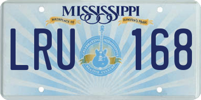 MS license plate LRU168