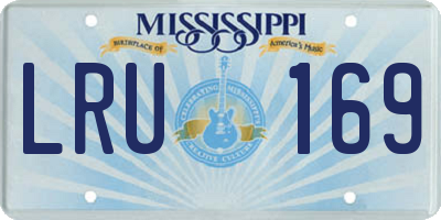 MS license plate LRU169