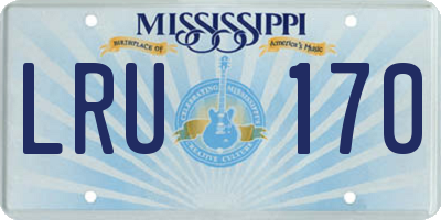 MS license plate LRU170