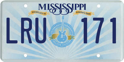 MS license plate LRU171