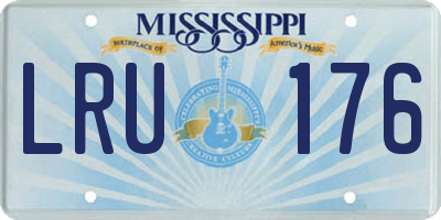 MS license plate LRU176