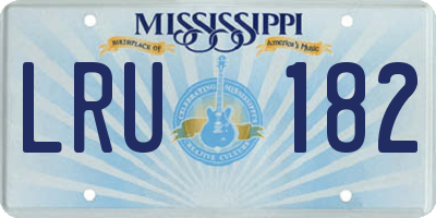 MS license plate LRU182
