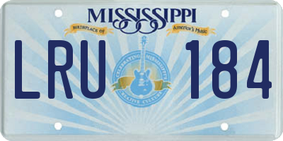 MS license plate LRU184