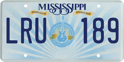 MS license plate LRU189