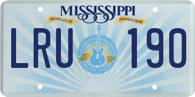 MS license plate LRU190