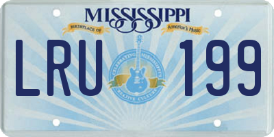 MS license plate LRU199