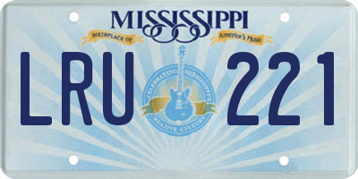 MS license plate LRU221