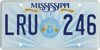 MS license plate LRU246
