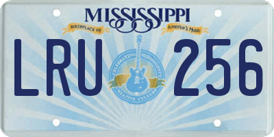 MS license plate LRU256