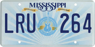 MS license plate LRU264