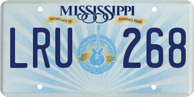 MS license plate LRU268