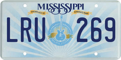 MS license plate LRU269