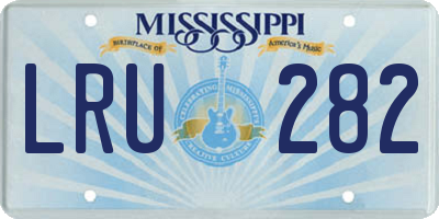 MS license plate LRU282