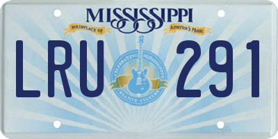 MS license plate LRU291