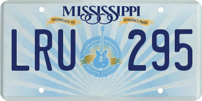 MS license plate LRU295