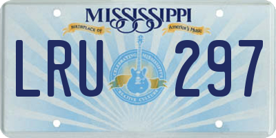 MS license plate LRU297