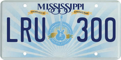 MS license plate LRU300