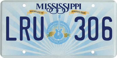 MS license plate LRU306