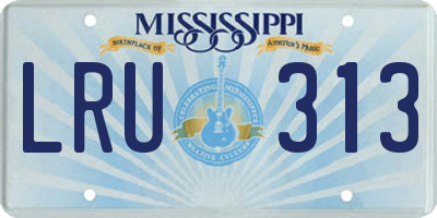 MS license plate LRU313