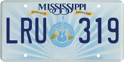 MS license plate LRU319