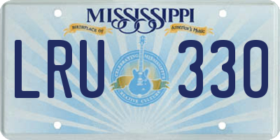 MS license plate LRU330