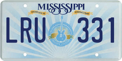 MS license plate LRU331