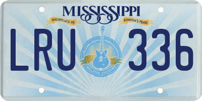 MS license plate LRU336