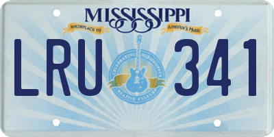 MS license plate LRU341